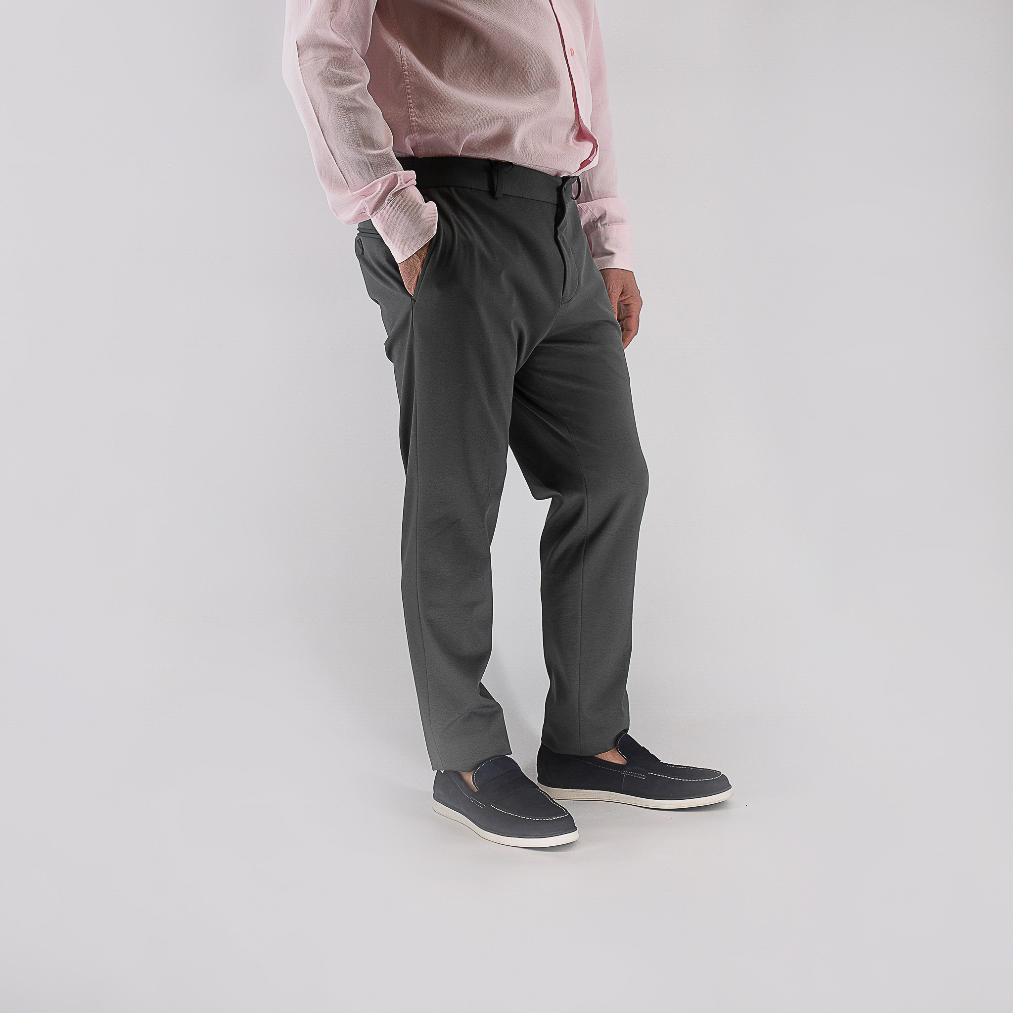 Παντελόνι με λάστιχο Guy Laroche λαδί modern fit GLFS12355_2088_24 - Image 2