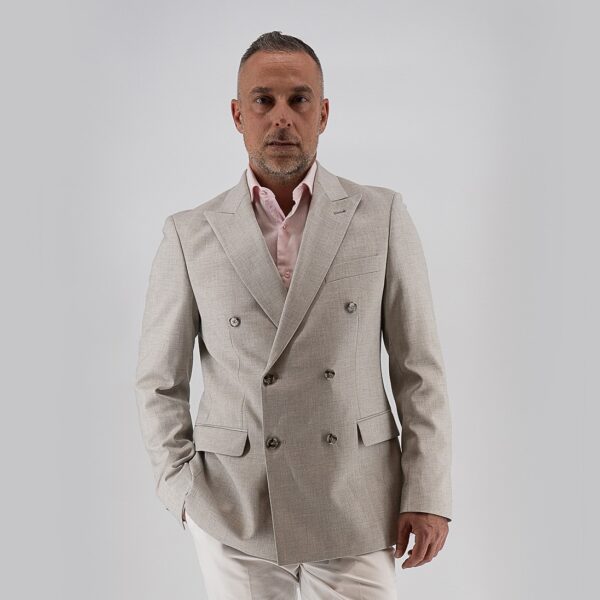 Σακάκι σταυρωτό Guy Laroche στο χρώμα της άμμου fit line GLFS13208_10957_4