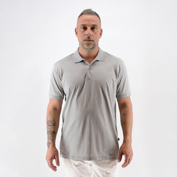 Μπλούζα πόλο Pima Cotton Plain Guy Laroche γκρι αρζάν regular fit GLFS19008_9
