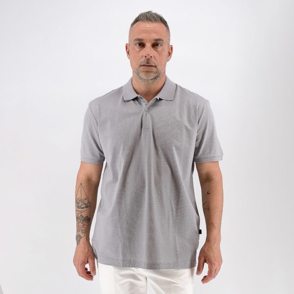 Μπλούζα πόλο ζακάρ Guy Laroche γκρι αρζάν regular fit GLFS19010_9