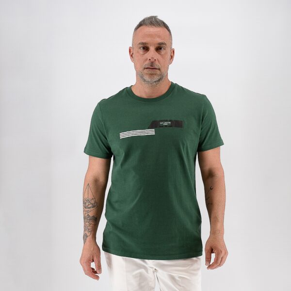 Μπλούζα t-shirt Guy Laroche κυπαρισσί με στάμπα regular fit GLFS19507_19