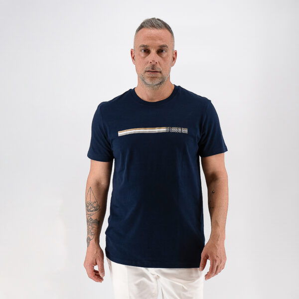 Μπλούζα t-shirt Guy Laroche μπλε με στάμπα regular fit  GLFS19514_2