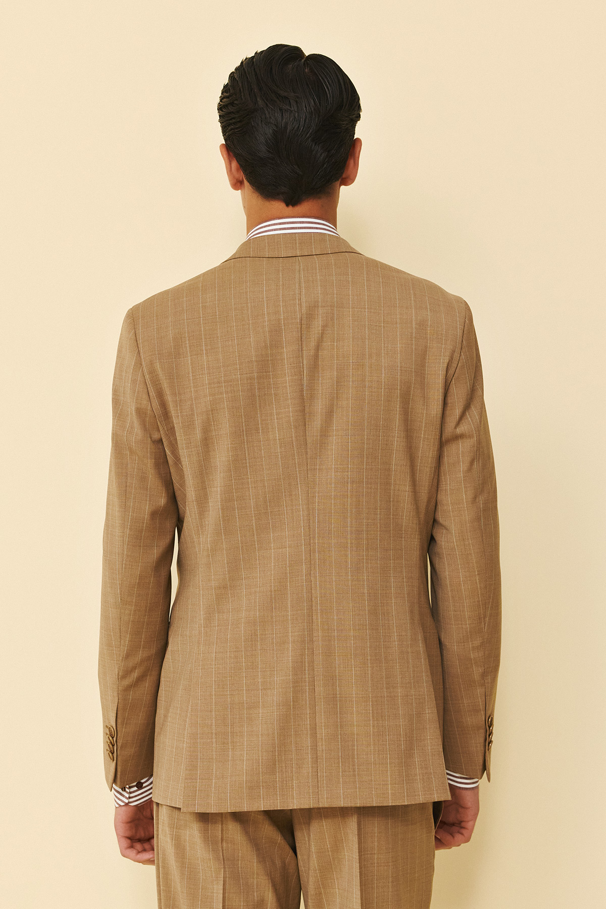 Κοστούμι ριγέ Guy Laroche κάμελ fit line GLFS11139_856N-098R_5 - Image 7