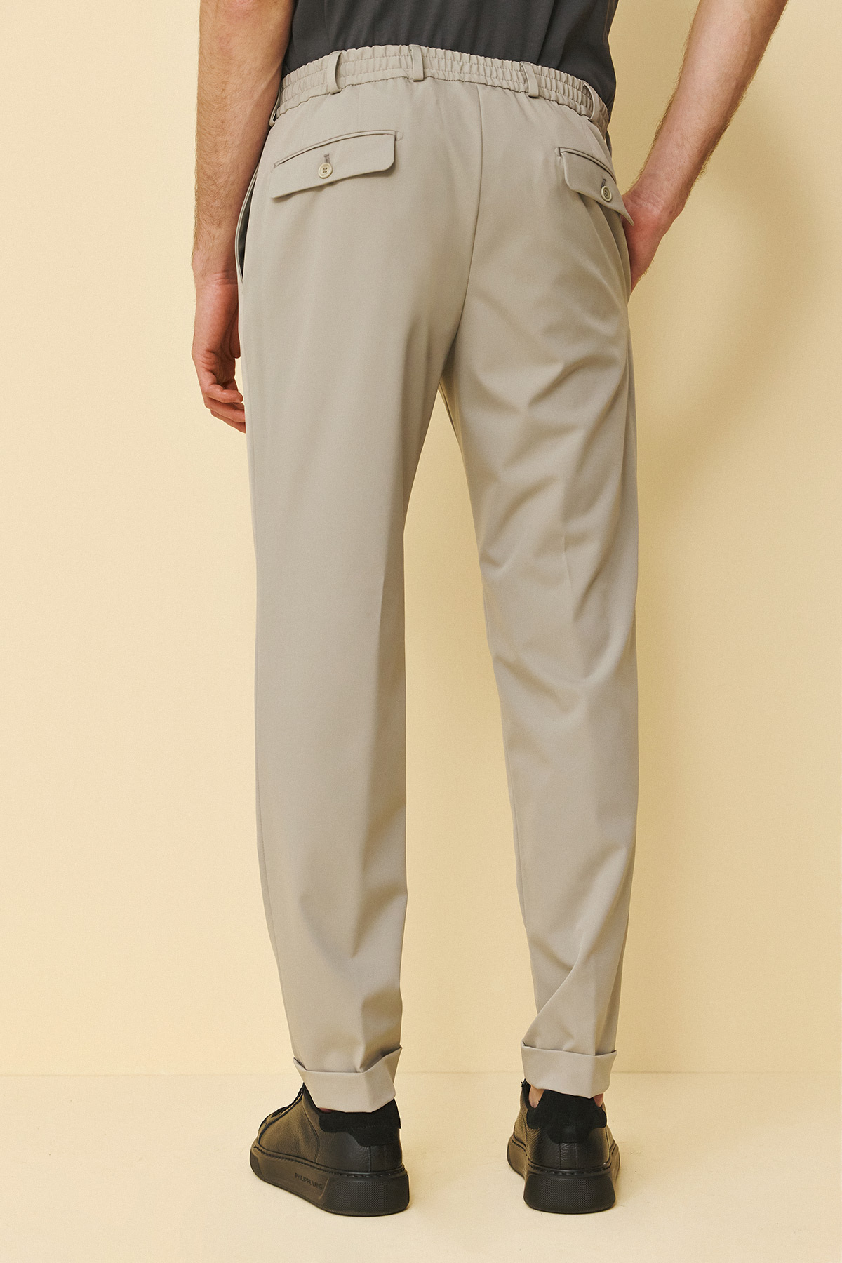 Παντελόνι με λάστιχο Guy Laroche γκρι modern fit GLFS12172_0884TR_40 - Image 3