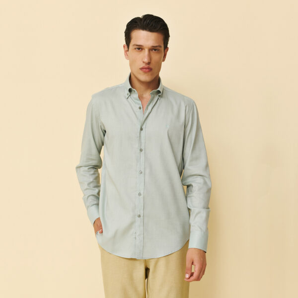 Πουκάμισο μονόχρωμο Guy Laroche μέντα regular fit GLFS18271_BD_2