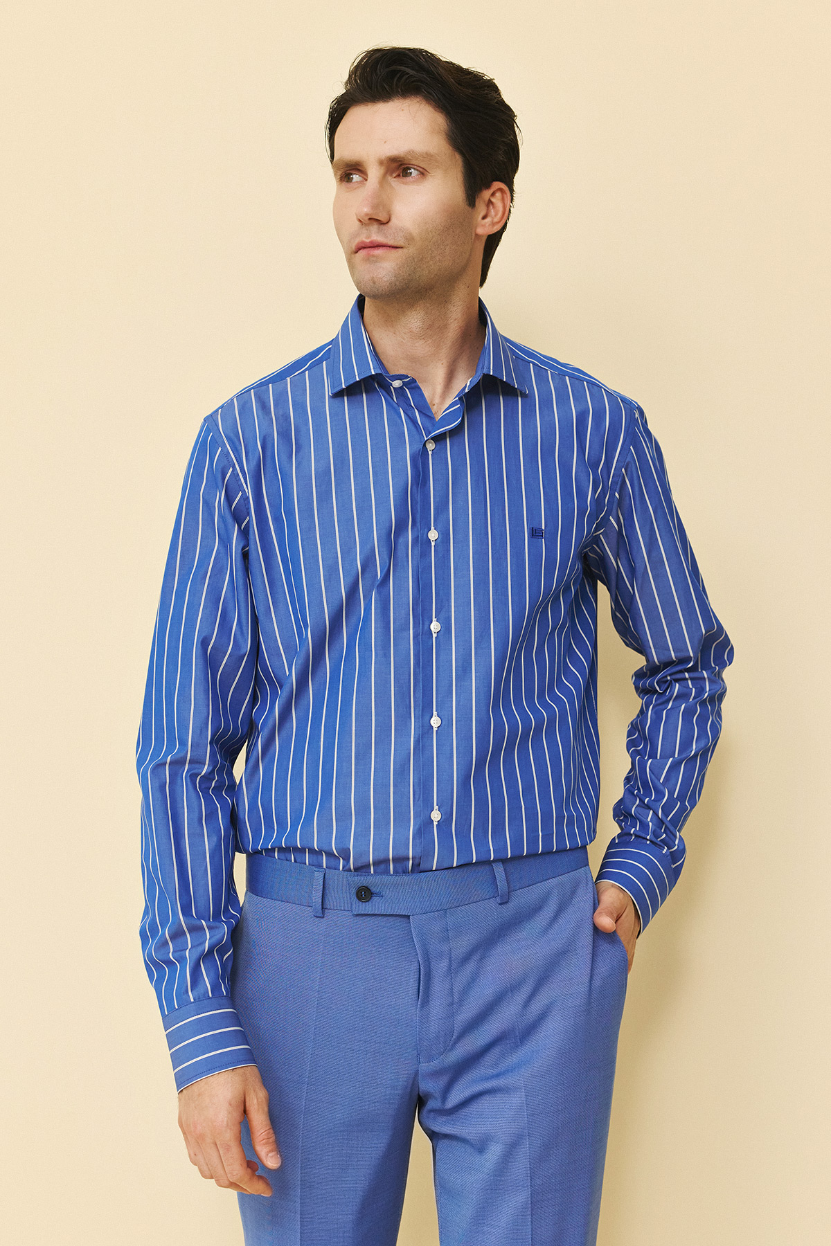 Πουκάμισο ριγέ Guy Laroche μπλε regular fit GLFS18311_CL_2 - Image 2