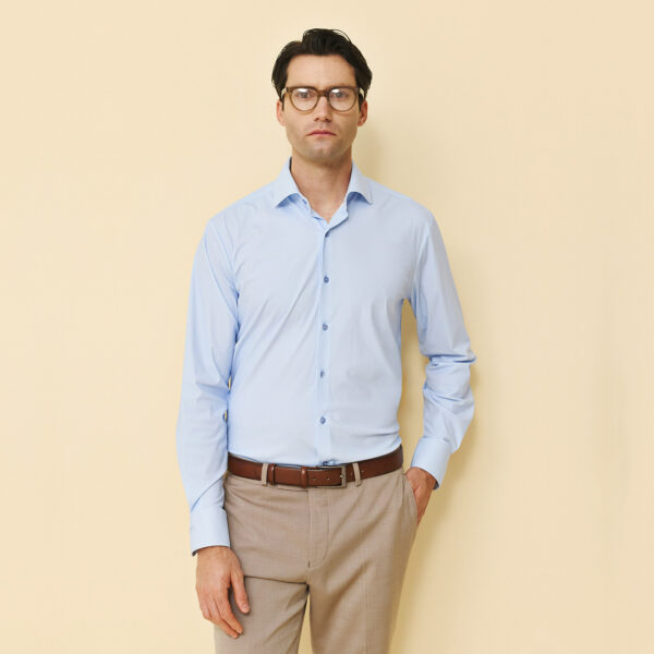 Πουκάμισο Guy Laroche σιέλ fit line GLFS18332_FIT_2