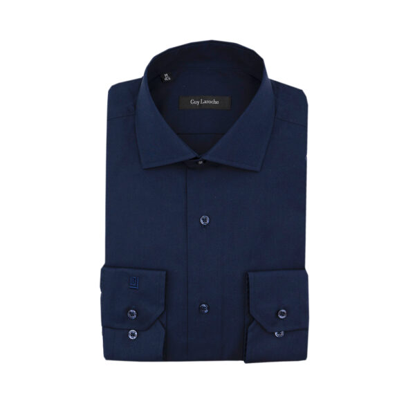 Πουκάμισο μονόχρωμο Guy Laroche μπλε regular fit GLES18208_CL_3 - XL, Μπλε
