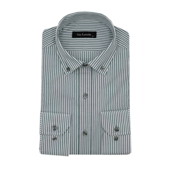 Πουκάμισο ριγέ Guy Laroche πράσινο regular fit GLFS18255_BD_2 - M, Πράσινο