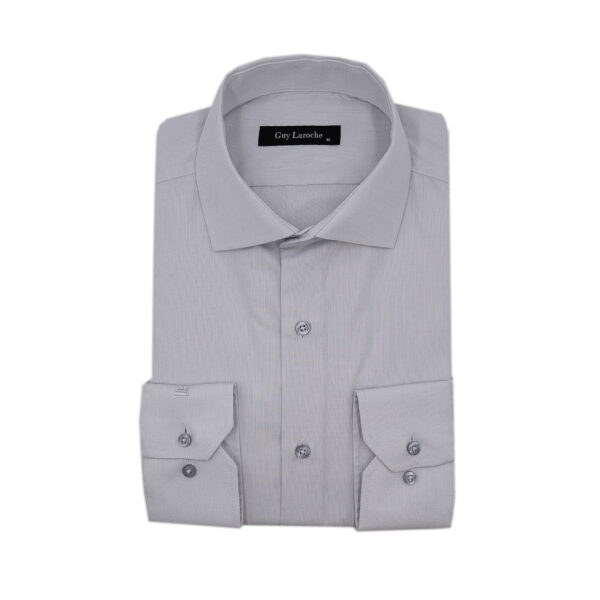 Πουκάμισο easy iron μονόχρωμο Guy Laroche γκρι αρζάν regular fit GLFS18259_CL_5
