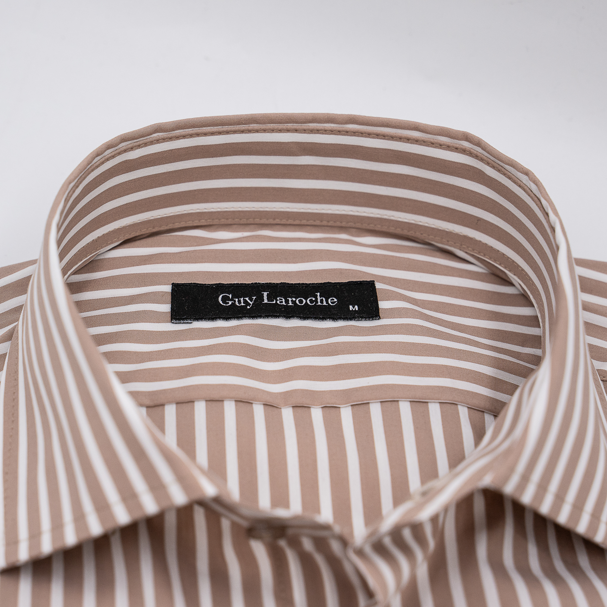 Πουκάμισο ριγέ Guy Laroche λευκό με ταμπά regular fit GLFS18334_CL_2 - Image 3